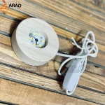 چراغ خواب مدل گوی کریستال چراغدار طرح ماه و فضانورد - تصویر 9